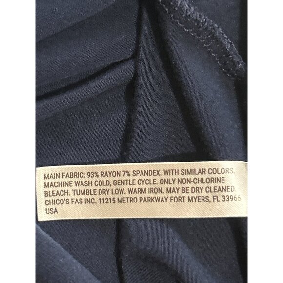 Soma Womens Navy Blue Short Sleeve Casual Everyday Minimalist Top, Size Large - Picture 5 of 7